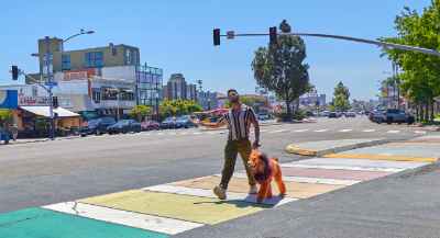Gabriel Feitos Crossing Street in Hillcrest
