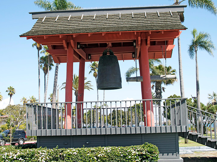 Yokohama Friendship Bell on Shelter Island on the Point Loma Peninsula